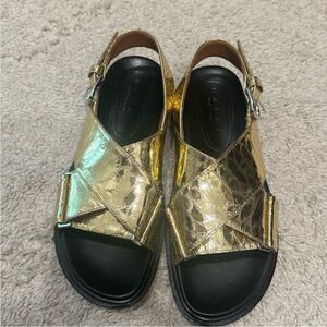 Marni Gold Sandals
